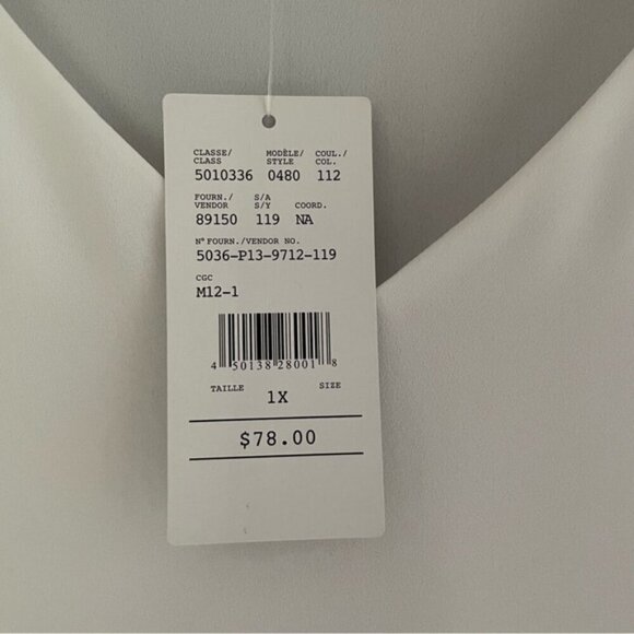 LAURA plus basically ivory top size 1X - Picture 8 of 12